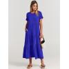 image:imageANRABESS Women Summer Maxi Dress Short Sleeve Swing Casual Asymmetric Tiered Vacation Long Beach Sundress OutfitsRoyal Blue