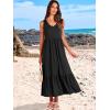 image:imageANRABESS Women Summer Maxi Dresses Aline Tiered Flowy V Neck Sleeveless Swing 2026 Casual Beach Travel Sundress with PocketsBlack