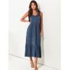 image:imageANRABESS Women Summer Maxi Dresses Aline Tiered Flowy V Neck Sleeveless Swing 2026 Casual Beach Travel Sundress with PocketsBlue