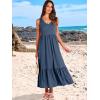 image:imageANRABESS Women Summer Maxi Dresses Aline Tiered Flowy V Neck Sleeveless Swing 2026 Casual Beach Travel Sundress with PocketsBlue