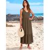 image:imageANRABESS Women Summer Maxi Dresses Aline Tiered Flowy V Neck Sleeveless Swing 2026 Casual Beach Travel Sundress with PocketsCoffee