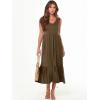 image:imageANRABESS Women Summer Maxi Dresses Aline Tiered Flowy V Neck Sleeveless Swing 2026 Casual Beach Travel Sundress with PocketsCoffee