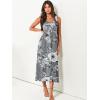 image:imageANRABESS Women Summer Maxi Dresses Aline Tiered Flowy V Neck Sleeveless Swing 2026 Casual Beach Travel Sundress with PocketsGrey With Floral White