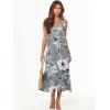 image:imageANRABESS Women Summer Maxi Dresses Aline Tiered Flowy V Neck Sleeveless Swing 2026 Casual Beach Travel Sundress with PocketsGrey With Floral White