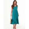 image:imageANRABESS Women Summer Maxi Dresses Aline Tiered Flowy V Neck Sleeveless Swing 2026 Casual Beach Travel Sundress with PocketsLake