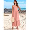 image:imageANRABESS Women Summer Maxi Dresses Aline Tiered Flowy V Neck Sleeveless Swing 2026 Casual Beach Travel Sundress with PocketsPink