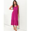 image:imageANRABESS Women Summer Maxi Dresses Aline Tiered Flowy V Neck Sleeveless Swing 2026 Casual Beach Travel Sundress with PocketsRose