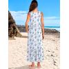 image:imageANRABESS Women Summer Maxi Dresses Aline Tiered Flowy V Neck Sleeveless Swing 2026 Casual Beach Travel Sundress with PocketsWhite With Floral Blue