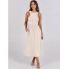 image:imageANRABESS Womens 2026 Summer Casual Maxi Dress A line Tiered Flowy Short Sleeve Crewneck T Shirt Beach Travel Long DressesApricot