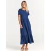 image:imageANRABESS Womens 2026 Summer Casual Maxi Dress A line Tiered Flowy Short Sleeve Crewneck T Shirt Beach Travel Long DressesBlue