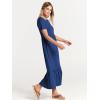 image:imageANRABESS Womens 2026 Summer Casual Maxi Dress A line Tiered Flowy Short Sleeve Crewneck T Shirt Beach Travel Long DressesBlue