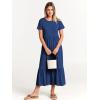 image:imageANRABESS Womens 2026 Summer Casual Maxi Dress A line Tiered Flowy Short Sleeve Crewneck T Shirt Beach Travel Long DressesBlue