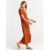 image:imageANRABESS Womens 2026 Summer Casual Maxi Dress A line Tiered Flowy Short Sleeve Crewneck T Shirt Beach Travel Long DressesBrick Red