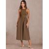 image:imageANRABESS Womens 2026 Summer Casual Maxi Dress A line Tiered Flowy Short Sleeve Crewneck T Shirt Beach Travel Long DressesBrown