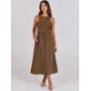 image:imageANRABESS Womens 2026 Summer Casual Maxi Dress A line Tiered Flowy Short Sleeve Crewneck T Shirt Beach Travel Long DressesBrown