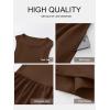 image:imageANRABESS Womens 2026 Summer Casual Maxi Dress A line Tiered Flowy Short Sleeve Crewneck T Shirt Beach Travel Long DressesBrown