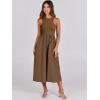 image:imageANRABESS Womens 2026 Summer Casual Maxi Dress A line Tiered Flowy Short Sleeve Crewneck T Shirt Beach Travel Long DressesBrown