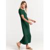image:imageANRABESS Womens 2026 Summer Casual Maxi Dress A line Tiered Flowy Short Sleeve Crewneck T Shirt Beach Travel Long DressesDeep Green