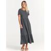 image:imageANRABESS Womens 2026 Summer Casual Maxi Dress A line Tiered Flowy Short Sleeve Crewneck T Shirt Beach Travel Long DressesGray Blue