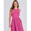 image:imageANRABESS Womens 2026 Summer Casual Maxi Dress A line Tiered Flowy Short Sleeve Crewneck T Shirt Beach Travel Long DressesHot Pink