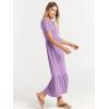 image:imageANRABESS Womens 2026 Summer Casual Maxi Dress A line Tiered Flowy Short Sleeve Crewneck T Shirt Beach Travel Long DressesLilac