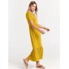 image:imageANRABESS Womens 2026 Summer Casual Maxi Dress A line Tiered Flowy Short Sleeve Crewneck T Shirt Beach Travel Long DressesMustrad Yellow