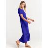image:imageANRABESS Womens 2026 Summer Casual Maxi Dress A line Tiered Flowy Short Sleeve Crewneck T Shirt Beach Travel Long DressesRoyal Blue