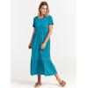 image:imageANRABESS Womens 2026 Summer Casual Maxi Dress A line Tiered Flowy Short Sleeve Crewneck T Shirt Beach Travel Long DressesSky Blue