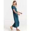 image:imageANRABESS Womens 2026 Summer Casual Maxi Dress A line Tiered Flowy Short Sleeve Crewneck T Shirt Beach Travel Long DressesTeal Blue