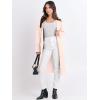 image:imageANRABESS Womens Cardigan Sweater 2025 Fall Outfits Knitted Lapel Long Coats CoatigansApricot
