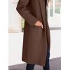 image:imageANRABESS Womens Cardigan Sweater 2025 Fall Outfits Knitted Lapel Long Coats CoatigansCoffee