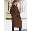 image:imageANRABESS Womens Cardigan Sweater 2025 Fall Outfits Knitted Lapel Long Coats CoatigansCoffee