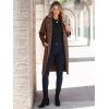 image:imageANRABESS Womens Cardigan Sweater 2025 Fall Outfits Knitted Lapel Long Coats CoatigansCoffee