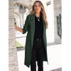 image:imageANRABESS Womens Cardigan Sweater 2025 Fall Outfits Knitted Lapel Long Coats CoatigansDeep Green