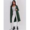 image:imageANRABESS Womens Cardigan Sweater 2025 Fall Outfits Knitted Lapel Long Coats CoatigansDeep Green