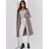 image:imageANRABESS Womens Cardigan Sweater 2025 Fall Outfits Knitted Lapel Long Coats CoatigansGray