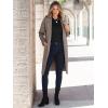 image:imageANRABESS Womens Cardigan Sweater 2025 Fall Outfits Knitted Lapel Long Coats CoatigansGray