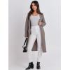 image:imageANRABESS Womens Cardigan Sweater 2025 Fall Outfits Knitted Lapel Long Coats CoatigansGray