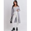 image:imageANRABESS Womens Cardigan Sweater 2025 Fall Outfits Knitted Lapel Long Coats CoatigansGrey Purple