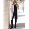 image:imageANRABESS Womens Cardigan Sweater 2025 Fall Outfits Knitted Lapel Long Coats CoatigansGrey Purple