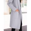 image:imageANRABESS Womens Cardigan Sweater 2025 Fall Outfits Knitted Lapel Long Coats CoatigansGrey Purple