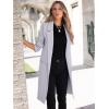 image:imageANRABESS Womens Cardigan Sweater 2025 Fall Outfits Knitted Lapel Long Coats CoatigansGrey Purple