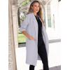 image:imageANRABESS Womens Cardigan Sweater 2025 Fall Outfits Knitted Lapel Long Coats CoatigansGrey Purple
