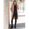 image:imageANRABESS Womens Cardigan Sweater 2025 Fall Outfits Knitted Lapel Long Coats CoatigansKhaki