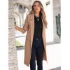 image:imageANRABESS Womens Cardigan Sweater 2025 Fall Outfits Knitted Lapel Long Coats CoatigansKhaki
