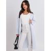 image:imageANRABESS Womens Cardigan Sweater 2025 Fall Outfits Knitted Lapel Long Coats CoatigansLight Blue