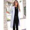 image:imageANRABESS Womens Cardigan Sweater 2025 Fall Outfits Knitted Lapel Long Coats CoatigansLight Blue