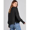 image:imageANRABESS Womens Cropped Sweaters Oversized Crewneck Long Batwing Sleeve Side Slit Ribbed Knit Pullover Tops 2025 Fall ClothesBlack