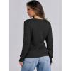 image:imageANRABESS Womens Long Sleeve Cable Knit Sweater 2025 Fall Fashion V Neck Fitted Pullover Top Business Casual Work Fall OutfitsBlack