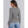 image:imageANRABESS Womens Long Sleeve Cable Knit Sweater 2025 Fall Fashion V Neck Fitted Pullover Top Business Casual Work Fall OutfitsGrey
